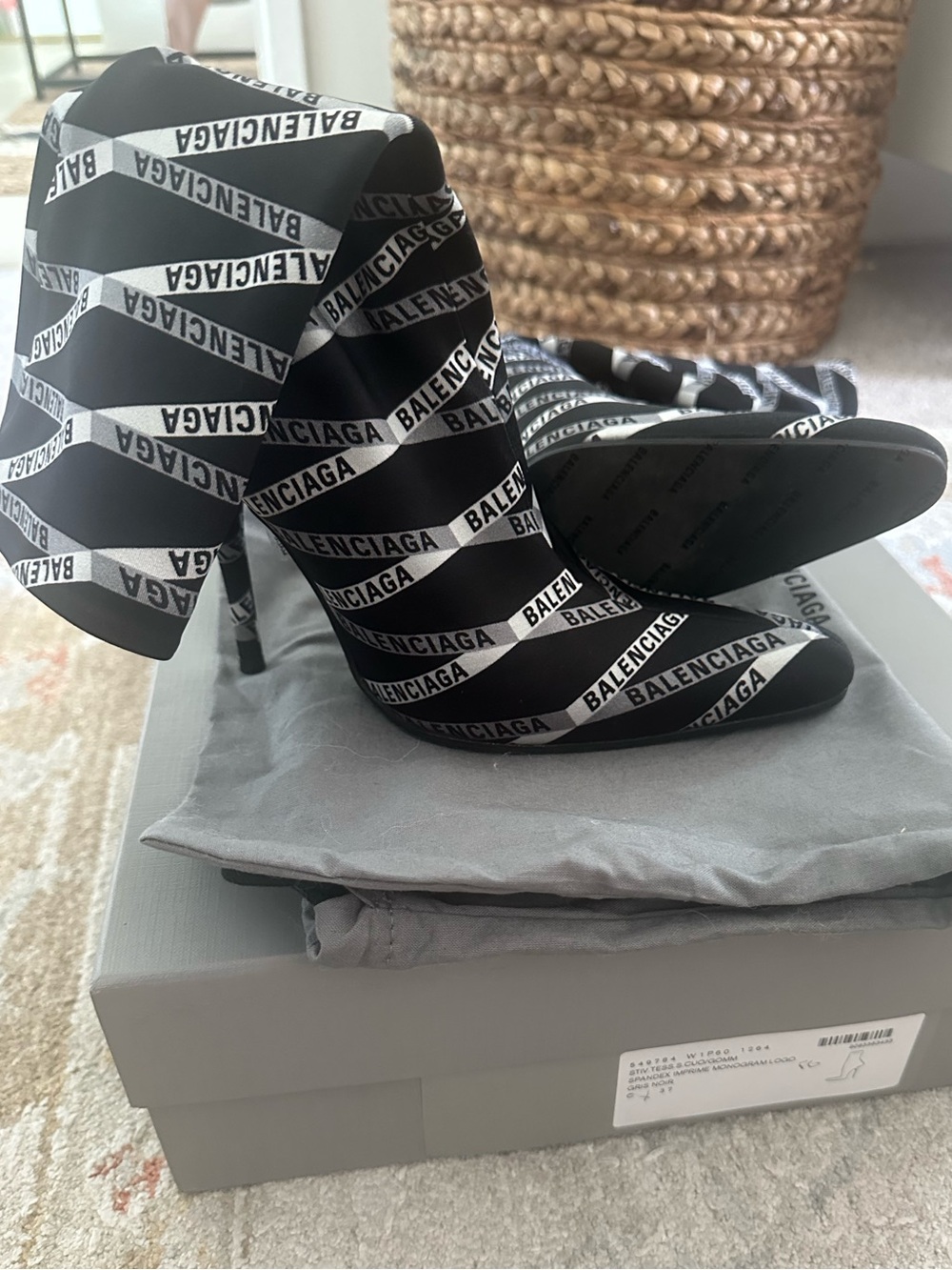 Balenciaga Monogram Logo Sock Boots